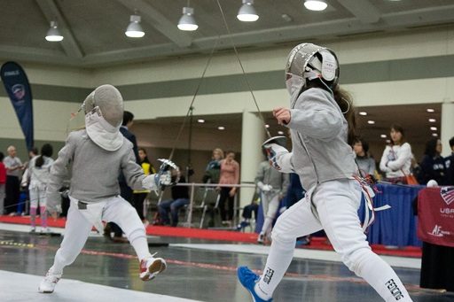CSFA fencers competing at tournament